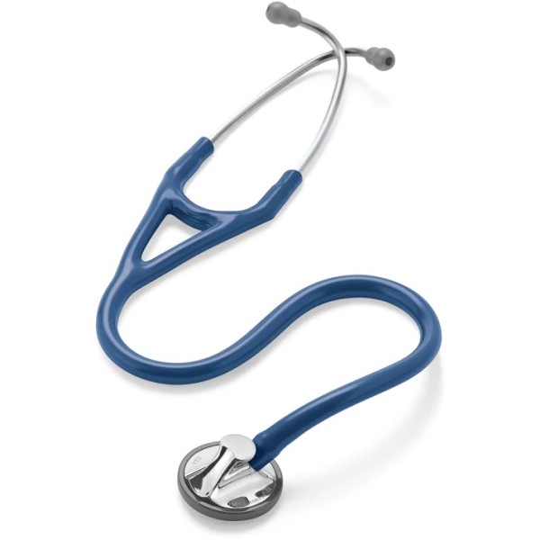 3M Littmann Master Cardiology Stethoscope, Standard Finish Chestpiece, Navy Blue Tube (2164)