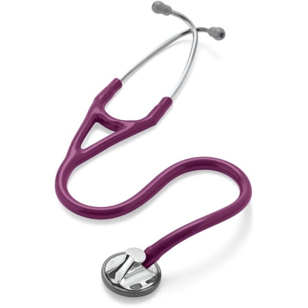 3M Littmann Master Cardiology Stethoscope, Standard Finish Chestpiece, Plum Tube (2167)