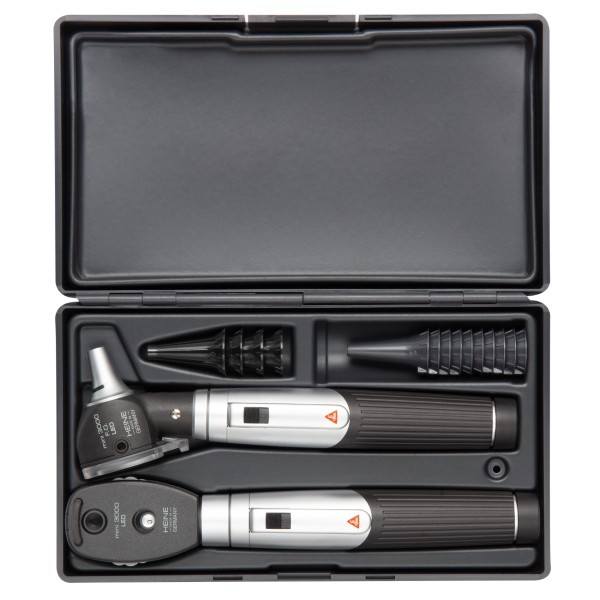 Heine Mini 3000 Set LED - Ophthalmoscope + Otoscope (F.O.) + 2 Battery Handles (D-886.11.021)