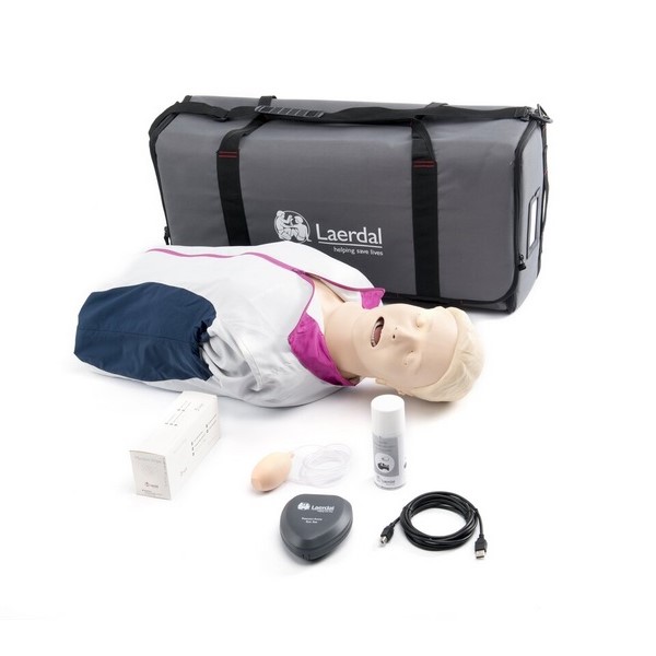 Laerdal Resusci Anne QCPR Airway Head Torso with Carry Bag (172-00160)