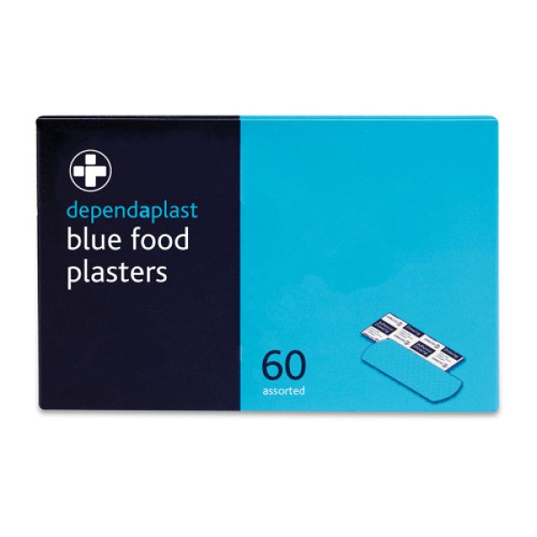 Reliance Dependaplast Blue Plasters Perforated Dispenser (Box of 60) (RL627)