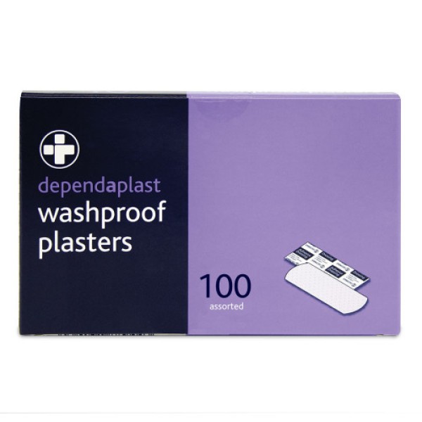 Reliance Dependaplast Washproof Plasters Assorted (Box of 100) for BS8599-1 Kit (RL948)