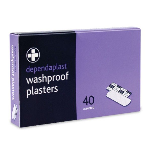 Reliance Dependaplast Washproof Plasters Assorted (Box of 40) for BS8599-1 Kit (RL944)