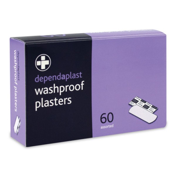 Reliance Dependaplast Washproof Plasters Assorted (Box of 60) for BS8599-1 Kit (RL946)