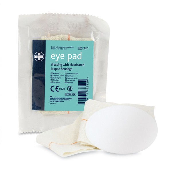 Reliance Eye Pad Dressing with Elasticated Loop, Sterile (RL322)