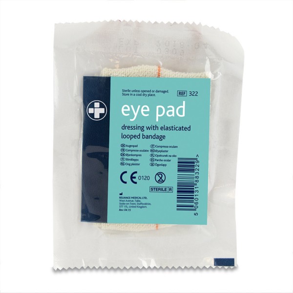 Reliance Eye Pad Dressing with Elasticated Loop, Sterile (RL322)