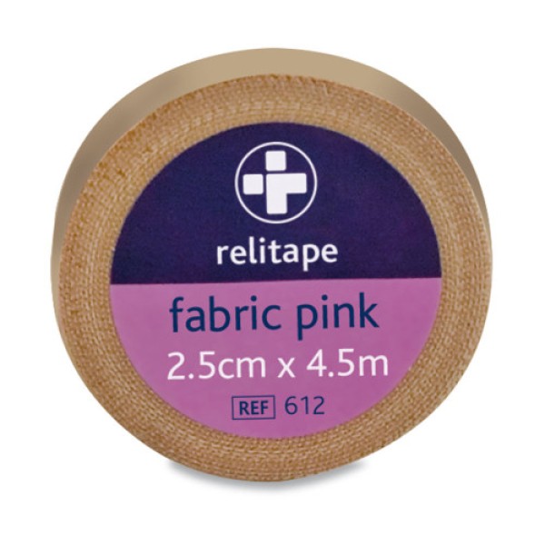 Reliance Fabric Elastic Relitape Pink 2.5cm x 4.5m (RL612)