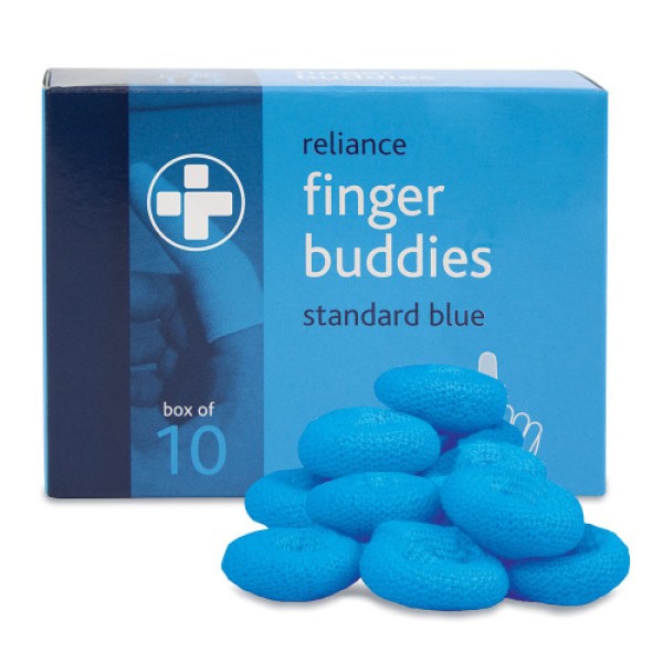 Reliance Finger Buddies Blue Standard (Box of 10) (RL495)