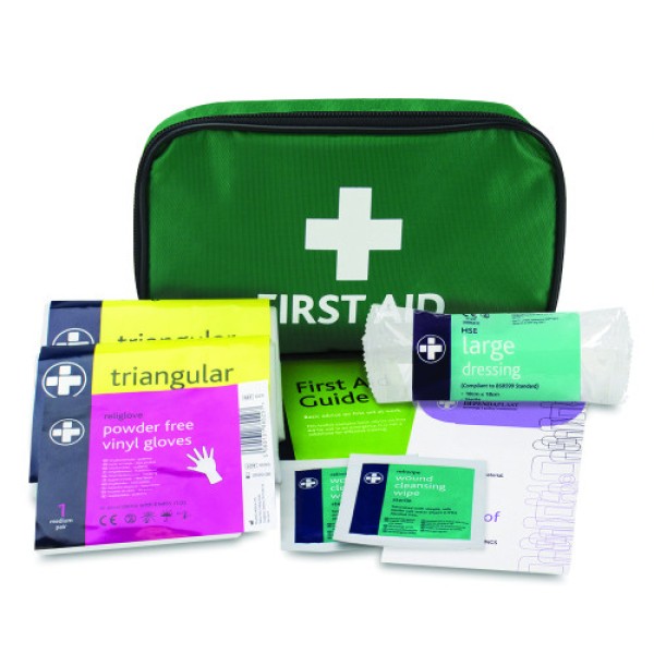 Reliance HSE 1 Person First Aid Kit Travel Pouch in Green (RL403)