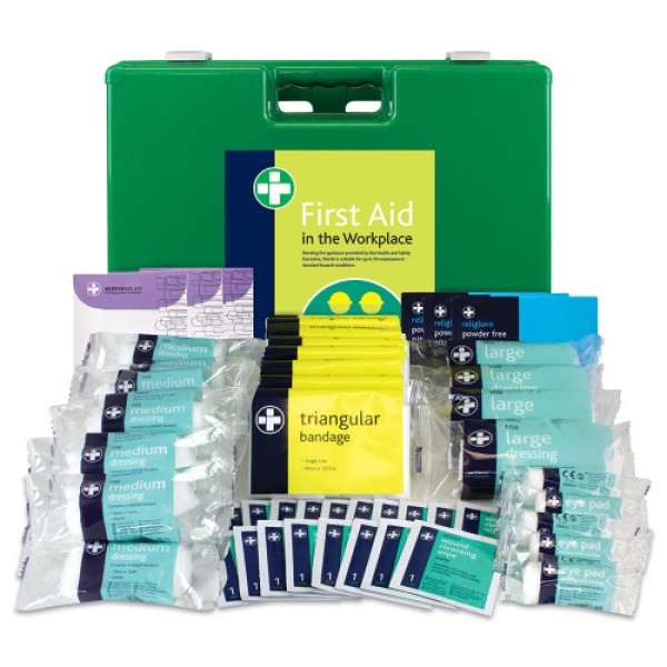 Reliance HSE 50 Person Executive First Aid Kit in Green Milano Box (RL117)