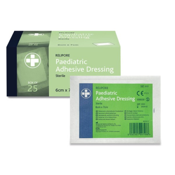 Relipore Paediatric Adhesive Dressing 6cm x 7cm (Box of 25) (RL893)