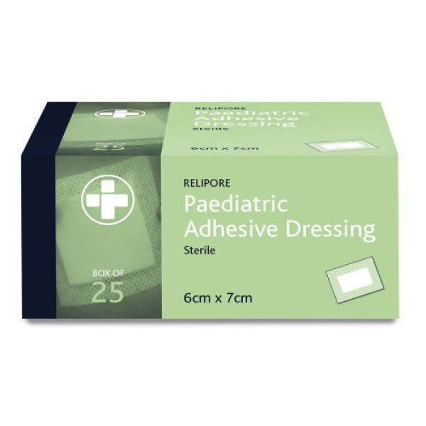 Relipore Paediatric Adhesive Dressing 6cm x 7cm (Box of 25) (RL893)