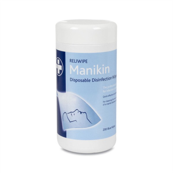 Reliance Reliwipe Manikin Disposable Disinfectant Wipes (Tub of 200) (RL754)