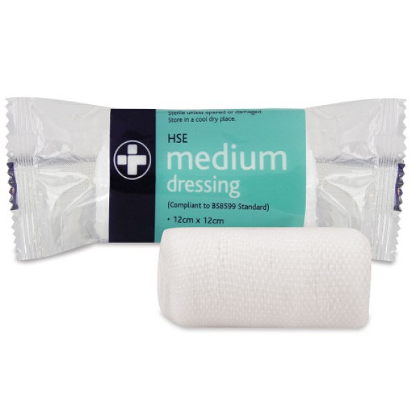 Reliance Sterile HSE Dressing Unboxed Medium 12cm x 12cm (RL316)