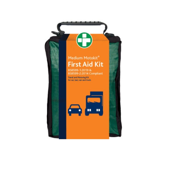 Reliance Medium Travel & Motoring First Aid Kit in Green Stockholm Bag (RL3014)