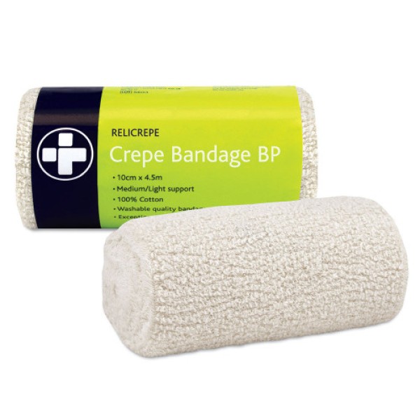 Relicrepe Crepe Bandage 10cm x 4.5m Roll (RL443)