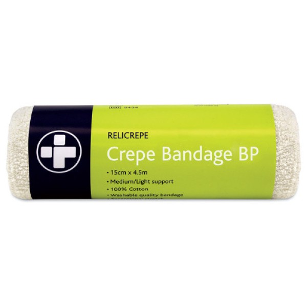 Relicrepe Crepe Bandage 15cm x 4.5m Roll (RL444)