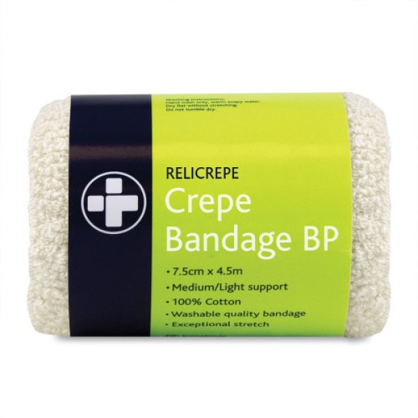 Relicrepe Crepe Bandage 7.5cm x 4.5m Roll (RL442)