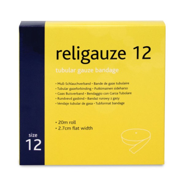 Religauze Elasticated Tubular Gauze Size 12 (2.7cm x 20m) (RL482)