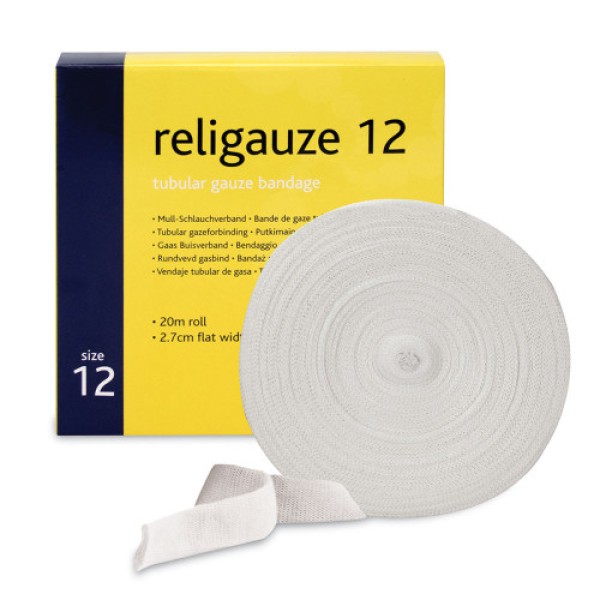 Religauze Elasticated Tubular Gauze Size 12 (2.7cm x 20m) (RL482)