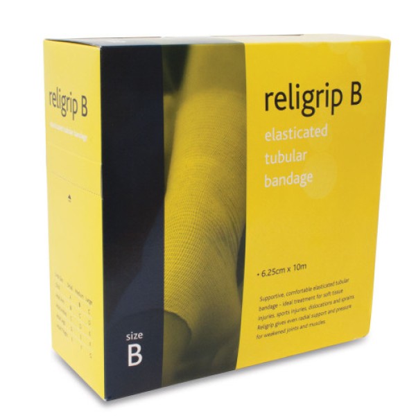 Religrip Natural Elasticated Tubular Bandage B for Small Hands / Arms (6.25cm x 10m) (RL462)