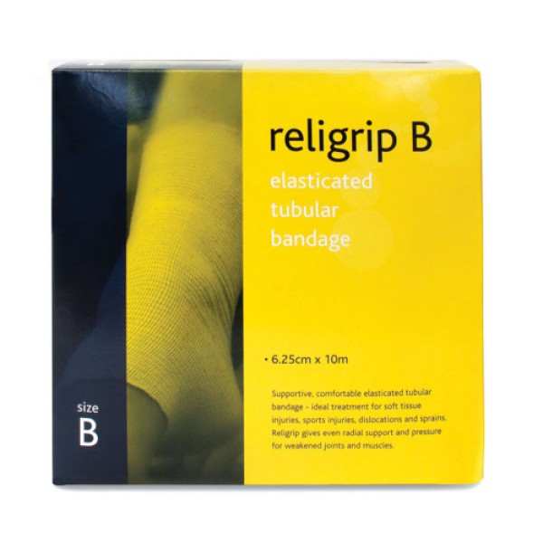 Religrip Natural Elasticated Tubular Bandage B for Small Hands / Arms (6.25cm x 10m) (RL462)