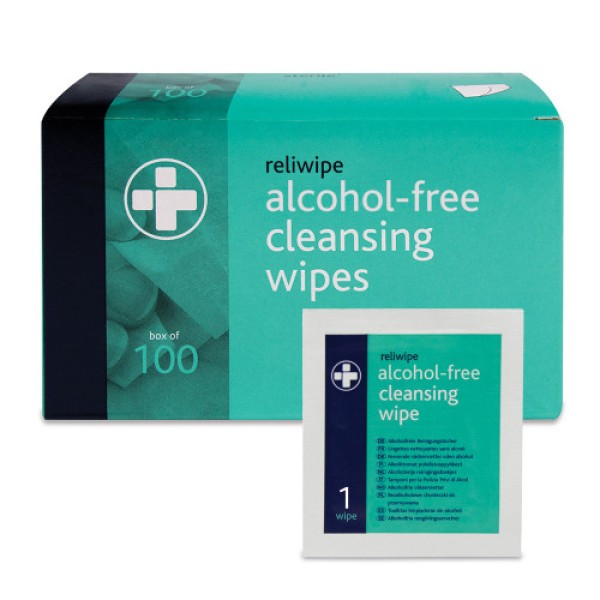 Reliwipe Cleansing Wipes with Cetrimide (Box of 100) (RL741)