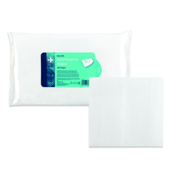 Reliwipe Large Incontinence Wipes (Pack of 100) (RL752)